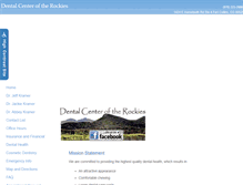 Tablet Screenshot of dentalcenteroftherockies.com